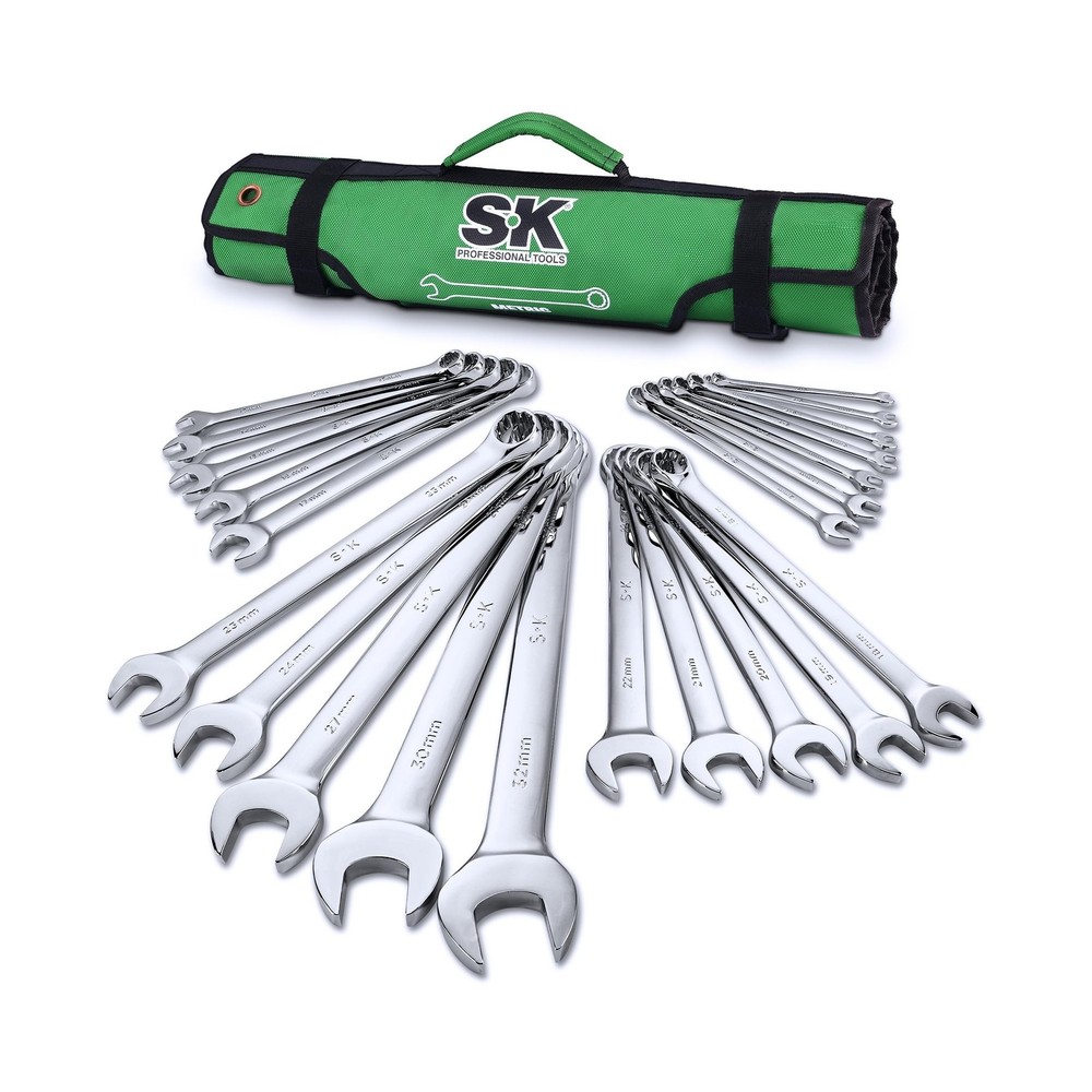 SK Combination Wrench Set, Metric 6 to 32mm, 22-Piece, SuperKrome Finish, Pre…