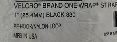 VELCRO® Brand Reusable ONE-WRAP® Hook & Loop Tape 1″ X 12ft (4 yards) Black