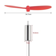 4pcs 716 Coreless Motor 3.7V 7x16mm Brushed Motors 45000 RPM + 4pcs 75mm CW CCW
