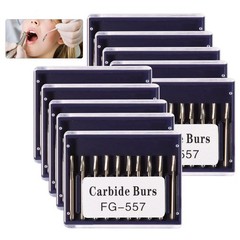FG557 Carbide Burs Friction Grip Dental Burs (Choose Your Qty)