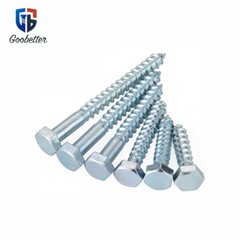M6 M8 M10 M12 Zinc Plated Hexagon Head Wood Screws DIN 571 Lag Bolts All Length
