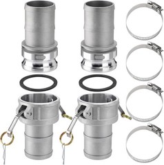 3 Inch Cam Groove Hose Fitting Kit Part C Type E Gasket 4 Clamps 10 PCS Set