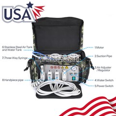 Dental Delivery Cart Treatment/Turbine Unit/Air Compressor Suction System 4Hole