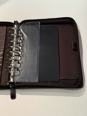 Franklin Covey Leather Zip Planner Binder 7-Ring Organizer 8×10 Brown Burgundy