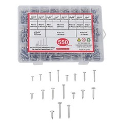 550Pcs 304 Stainless Steel Wood Screws Assortment Kit Phillips #4 #6 #8 #10 #12
