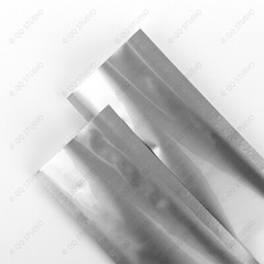 Multi Size Clear Back Silver Front Aluminium Mylar Glossy Flat Open Top Pouch