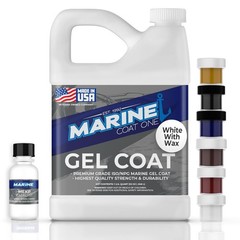 White Gel Coat with Wax & MEKP Catalyst, 6 Color Tints, Fiberglass Repair Kit (1