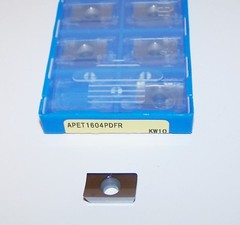 (10) APET1604PDFR KW10 KYOCERA MILLING INSERT – POLISHED FOR ALUMINUM