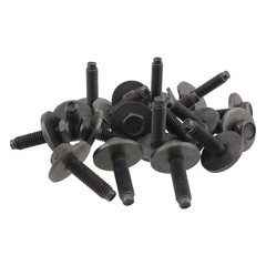 M6-1.0 x 20mm Flanged Hex Head Bolts Flange Screws Black Oxide Finish – 20Pcs