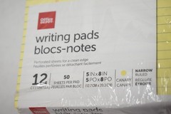 Office Depot Writing Pads Bloc Notes 12 Pack 5″ x 8″ 50 Sheets/Pad Yellow