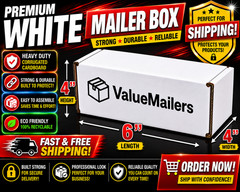 50 – 6x4x4 White Corrugated Shipping Mailer Packing Box Boxes 6 x 4 x 4