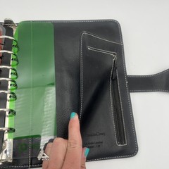 Franklin Covey Brown Full-Grain Leather Planner Organizer 34997 .118