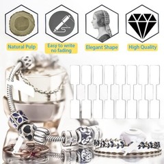 200/2000 Blank Jewelry Price Tags Jewelry Stickers Necklace Ring Display Labels