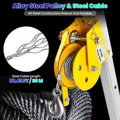 Confined Space Tripod Kit w/ 2600 LBS Lifting Winch Confined Space Rescue Tripod