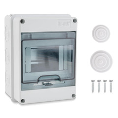 5 Way Circuit Breaker Box, IP65 Distribution Protection Box with Din Rail Abs Pl