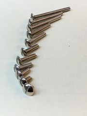 10-24 10-32 (3/16) Nickel Slotted Truss Head Wide chrome PICK YOUR SIZE (100/pk)
