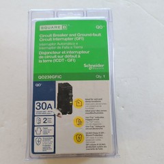 NEW Square D QO 30 Amp 2-Pole GFCI Circuit Breaker QO230GFIC