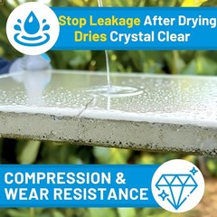 1 Gal Transparent Rubber Waterproof Sealant Terrace Roof Basement Pond Repair