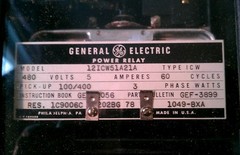 general electric POWER relay 12 ICW 51A21A H IG 480 VOLTS 5 AMPS 3 PH NEW 1984