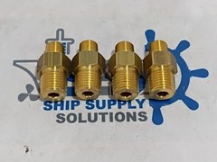Brass Male Hex Nipple Adapter Threaded Pipe Fitting Connector BSP/NPT (Set of 4)