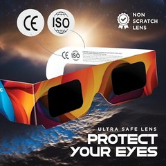 Solar Eclipse Glasses 20 pack – 2024 CE and ISO Certified Multicolor