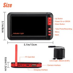 Industrial Endoscope 1080P HD 4.3” LED Screen Borescope Inspection Snake Camera
