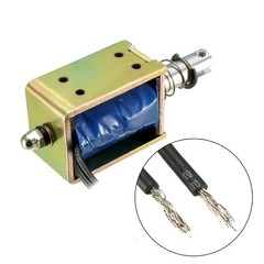 DC 12V 1A 12W 15N 10mm,Pull,Push Type Linear Motion Electromagnet Solenoid