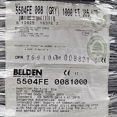 NEW 1000ft Belden Cable, 5504FE 22awg 6-conductor Shieled Security/Sound Cable