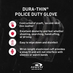 Large Protective Glove, Black, Unisex
