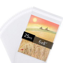 Acid Free 1.496Mil (Single Side) Crystal Sealed Clear Bags for 9X12 Art Prints,