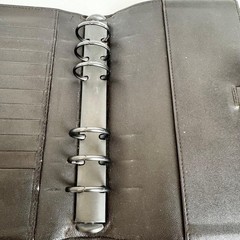 Bottega Veneta Intrecciato Dark Brown Leather System Notebook w/Box Used Japan