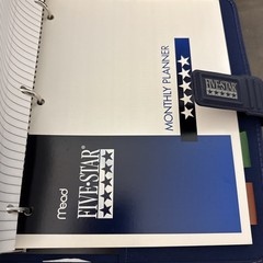 Vintage 1990s Mead Five-Star First Gear Navy Nylon 3 Ring Notebook