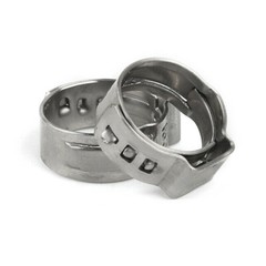 100/260Pc Stainless Steel Single Ear Car High Pressure Fuel Stepless Hose Clamps
