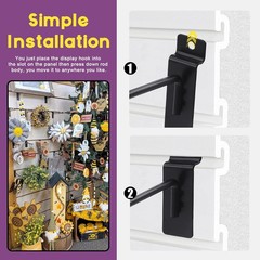 20Pc Heavy Duty 2-Inch Slatwall Hooks Assortment for Garage & Retail Display