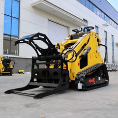 USA FREE SHIP B&S Engine Mini Skid Steer Track Loader Crawler With 2 Attachment