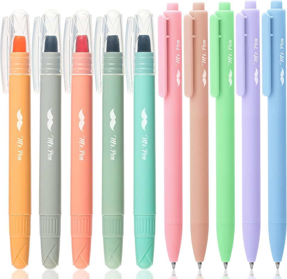 10 Pk Mr. Pen- Bible Highlighters and Pens Gel Highlighters Cotton Candy Clouds