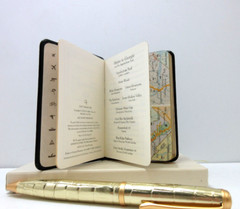 APPALACHIAN TRAIL 3×4 MINI Guide Leather Cover Notebook w Maps Info 160 Pgs NAVY