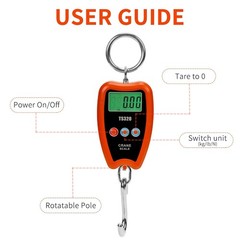 Digital Crane Scale 200kg 440lbs Handheld Hanging Scale for Farming Fishing