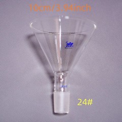 Lab glass powder funnel additon funnel 12 cm diameter, 10cm diameter 24/29 joint