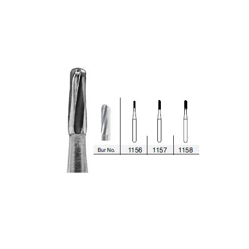 Beavers Kerr Dental Midwest FG #1157SS Straight Dome Plain Carbide Burs 100/Pk