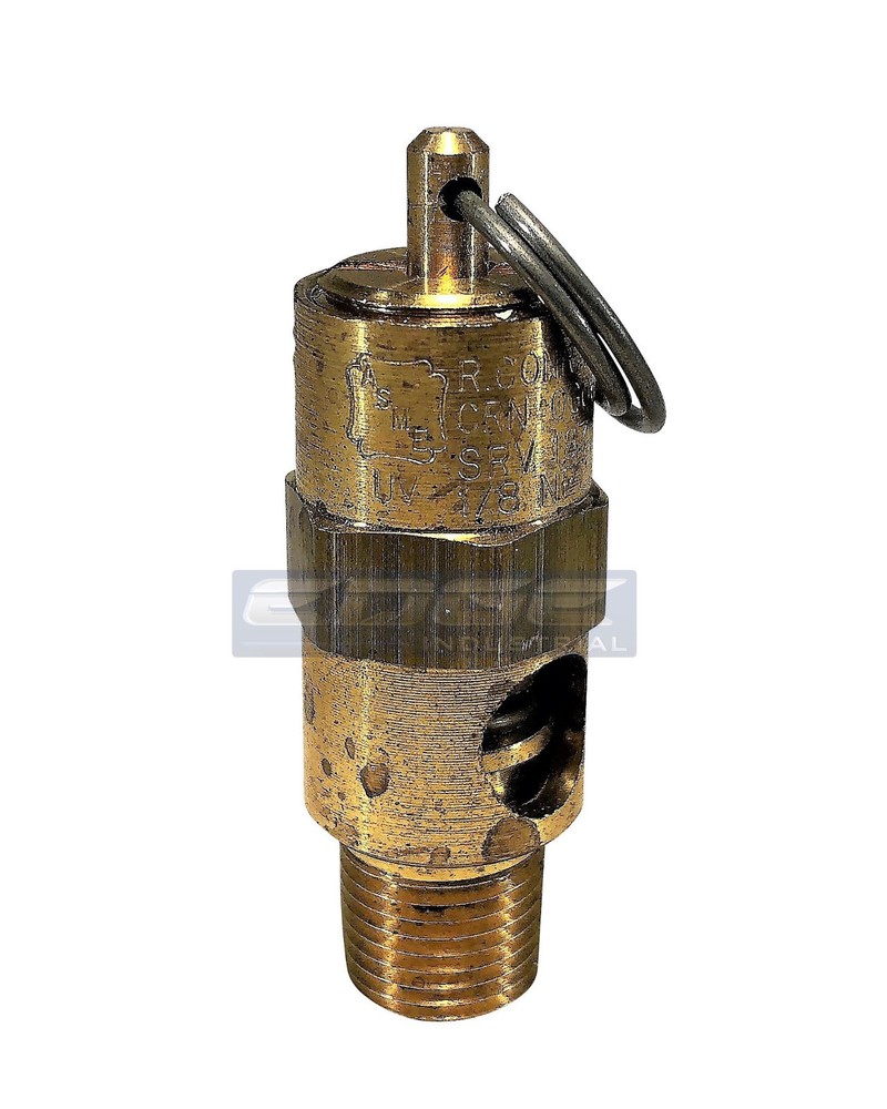 160 PSI BRASS SAFETY PRESSURE RELIEF POP OFF VALVE, AIR TANK, COMPRESSOR, 1/8″