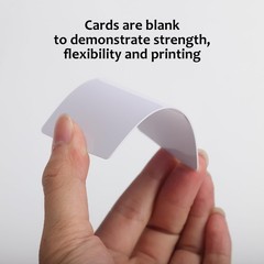 500 Pack Blank White PVC ID Cards – CR80 30 Mil Plastic Cards for Photo ID Badge