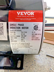 VEVOR 5HP SPL Air Compressor Motor 230V 3450RPM 56 Frame CW/CCW Rotation