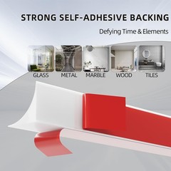 Flexible Quarter Round Molding Trim Peel and Stick 118Inch White,Small Self