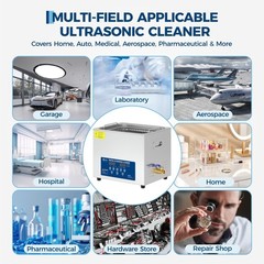 10L Ultrasonic Cleaner with Digital Timer & Heater, 40kHz Professional Ultrasoni