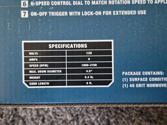 New Hercules HE68 9 Amp Variable Speed Surface Conditioning Tool Rust Stripper