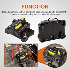 BULVACK 50 Amp Circuit Breaker with Manual Reset for Car Trolling Motors Boat