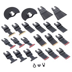 25PCS Titanium Oscillating Tool Blade, Professional Bi-Metal Multitool Blades Ki