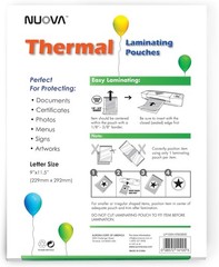 Thermal Laminating Pouches 9″ x 11.5″, Letter Size, 3 mil, 100 Pack LP100H
