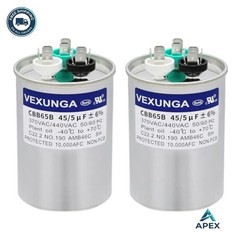 45 5 uF 370 440VAC Dual Run Start Round Capacitor for AC Unit Fan or Heat Pump